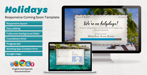 ThemeForest Holidays Responsive Coming Soon Template 4514352 ThemeForest Holidays Responsive Coming Soon Template 4514352