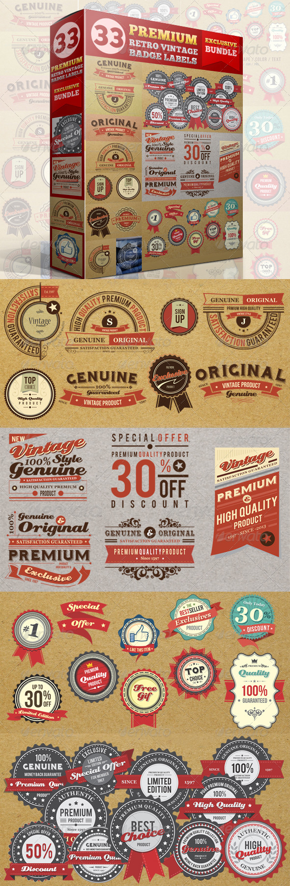 GraphicRiver Premium Retro Vintage Badge Label Bundle 4573381 GraphicRiver Premium Retro Vintage Badge Label Bundle 4573381