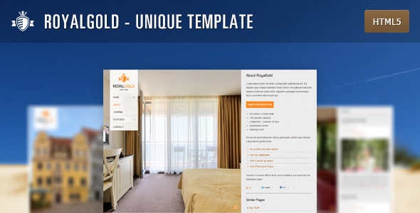 RoyalGold - Unique HTML5 Site Template - Travel Retail