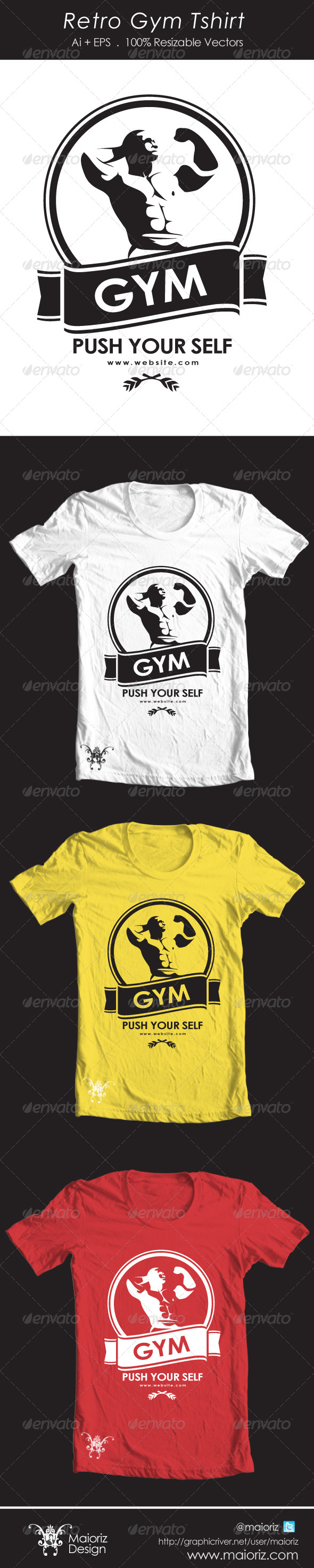 GraphicRiver Retro Gym Tshirt 4576809 GraphicRiver Retro Gym Tshirt 4576809