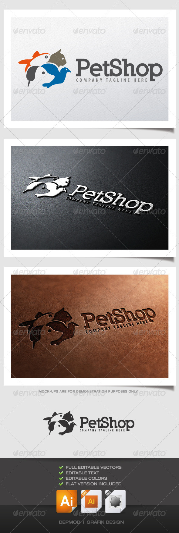 Pet Shop Logo - Animals Logo Templates