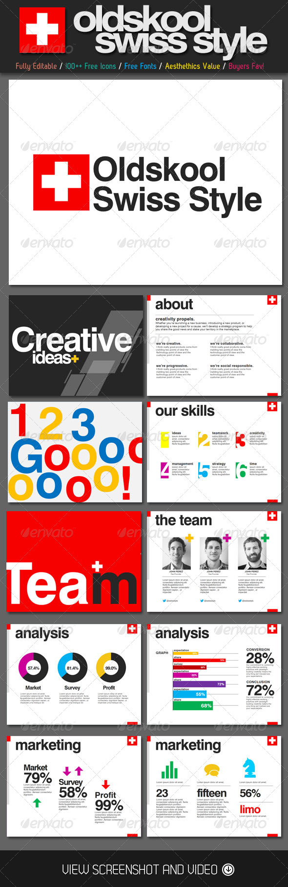 GraphicRiver Oldskool Swiss Style PowerPoint Template 4583565 GraphicRiver Oldskool Swiss Style PowerPoint Template 4583565