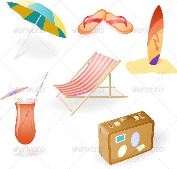 GraphicRiver Beach Set 4583818 GraphicRiver Beach Set 4583818