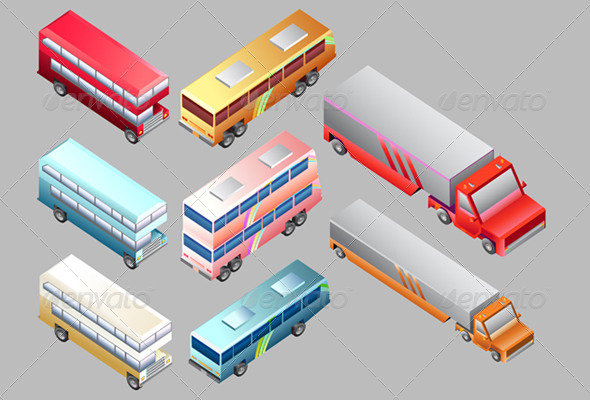 GraphicRiver Set of Land Vehicle Isometric 4518193 GraphicRiver Set of Land Vehicle Isometric 4518193
