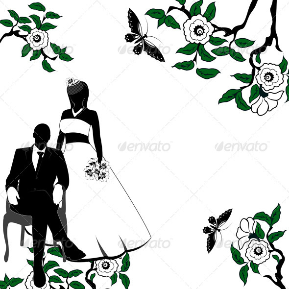GraphicRiver Invitation with Wedding Pair 4586570 GraphicRiver Invitation with Wedding Pair 4586570