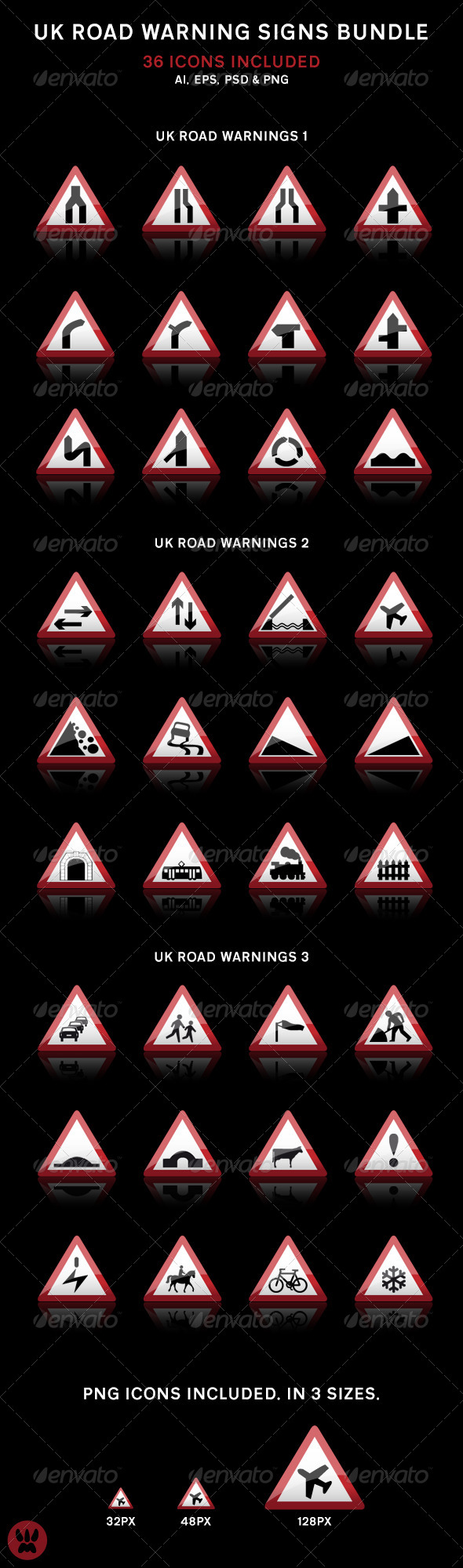 GraphicRiver UK Road Signs Warnings Bundle 4546191 GraphicRiver UK Road Signs Warnings Bundle 4546191