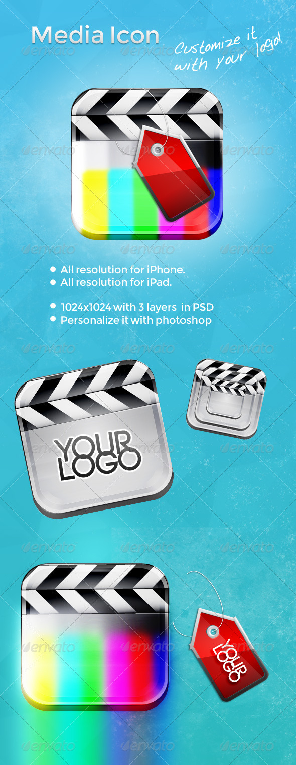 GraphicRiver Media Icon for iPhone 4573261 GraphicRiver Media Icon for iPhone 4573261