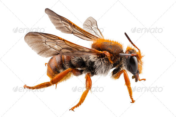 Bee Anthidium sticticum - Stock Photo - Images