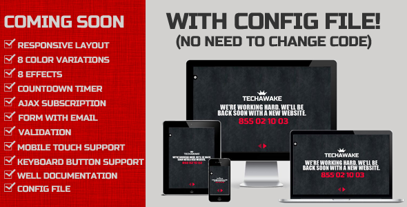 ThemeForest Techawake > Coming Soon Responsive Theme 4587480 ThemeForest Techawake > Coming Soon Responsive Theme 4587480