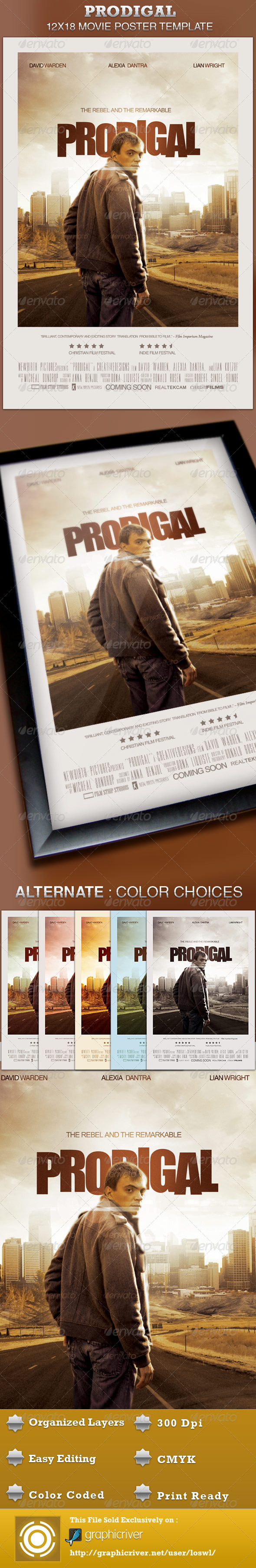 Prodigal Movie Poster Template - Church Flyers