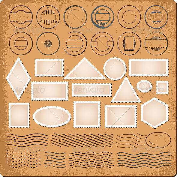 GraphicRiver Blank Borders and Grunge Rubber Stamps Vector 4596100 GraphicRiver Blank Borders and Grunge Rubber Stamps Vector 4596100