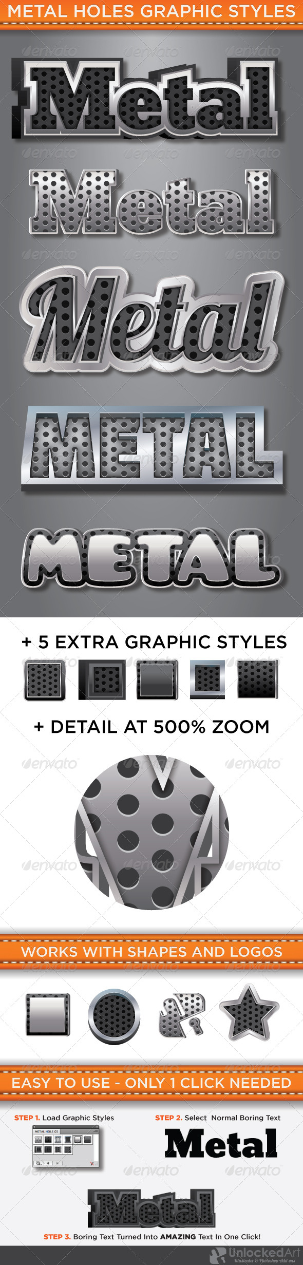 GraphicRiver Metal Holes Graphic Style 4596397 GraphicRiver Metal Holes Graphic Style 4596397