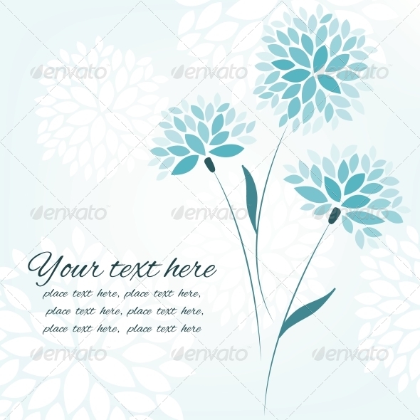 GraphicRiver Vector Background with Three Flowers 4598550 GraphicRiver Vector Background with Three Flowers 4598550