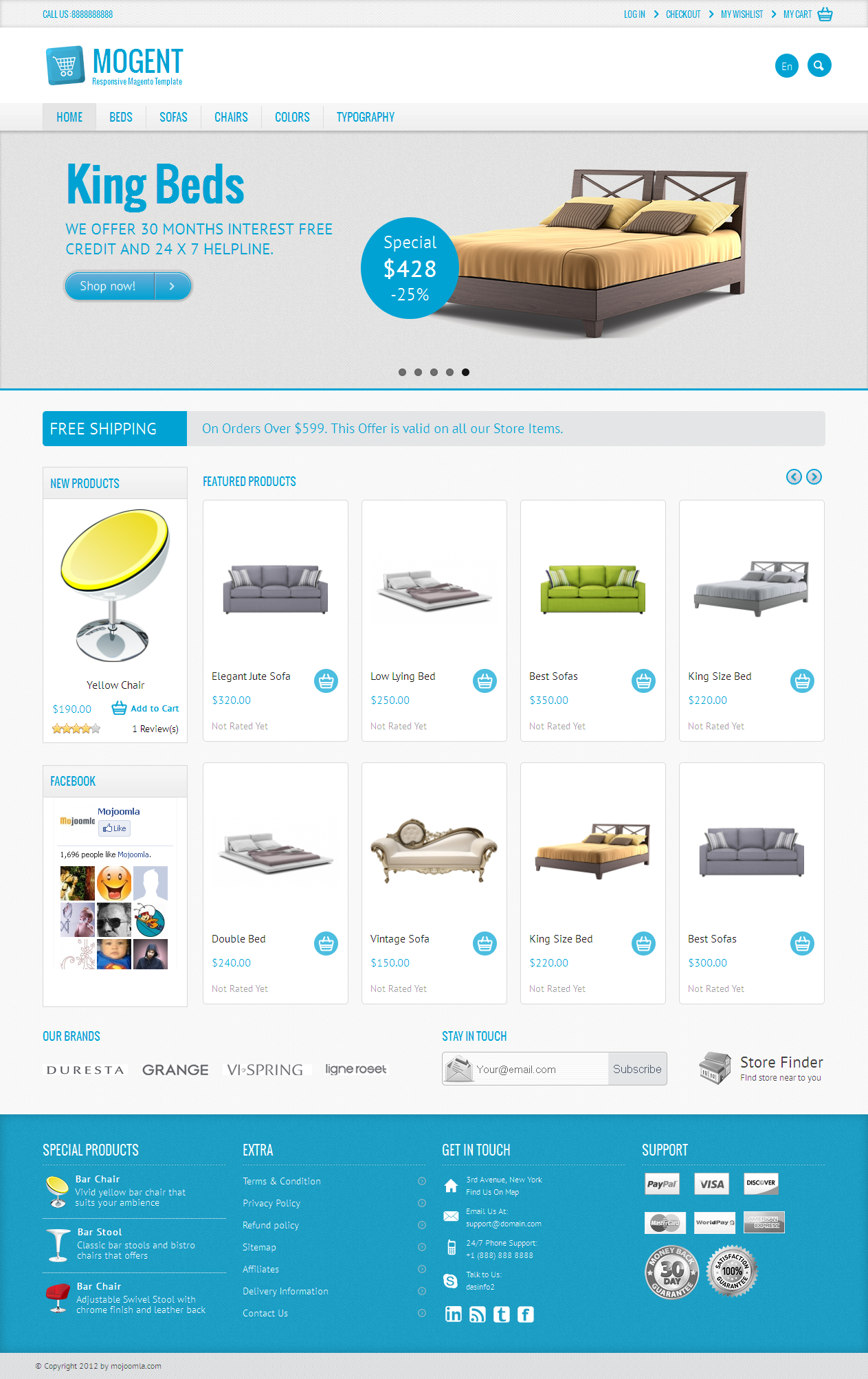 mogent - mobile ready magento template