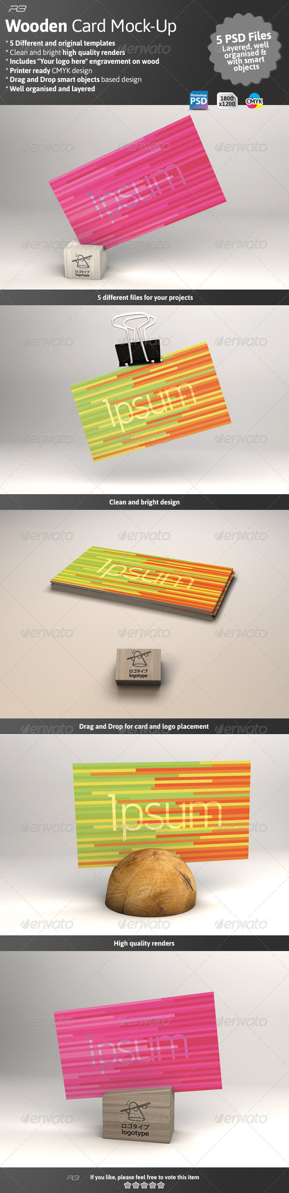 GraphicRiver Business Card Mock Wood Template 4600679 GraphicRiver Business Card Mock Wood Template 4600679