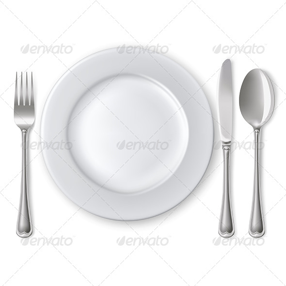 GraphicRiver Plate with Spoon Knife and Fork 4602899 GraphicRiver Plate with Spoon Knife and Fork 4602899