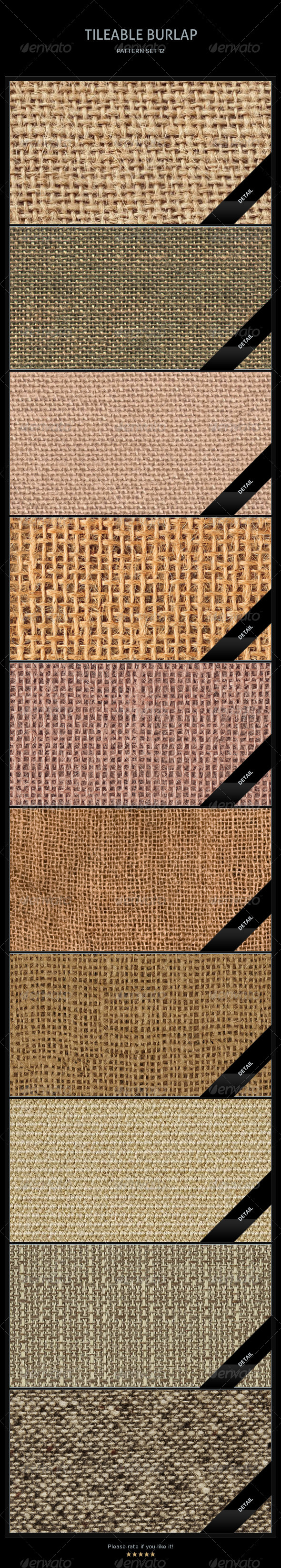 10 Tileable Burlap Textures/Patterns - Miscellaneous Textures / Fills / Patterns