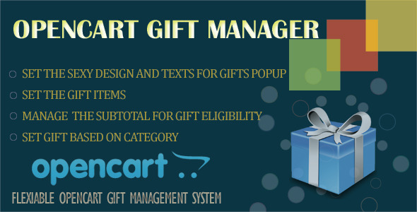 Opencart Gift Manager - CodeCanyon Item for Sale