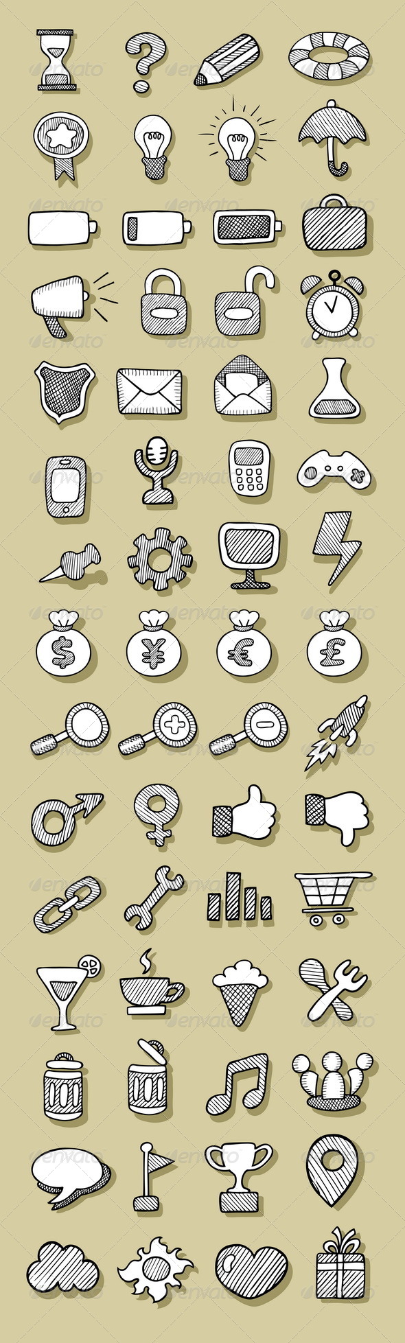 GraphicRiver Icons Sketch 4608407 GraphicRiver Icons Sketch 4608407