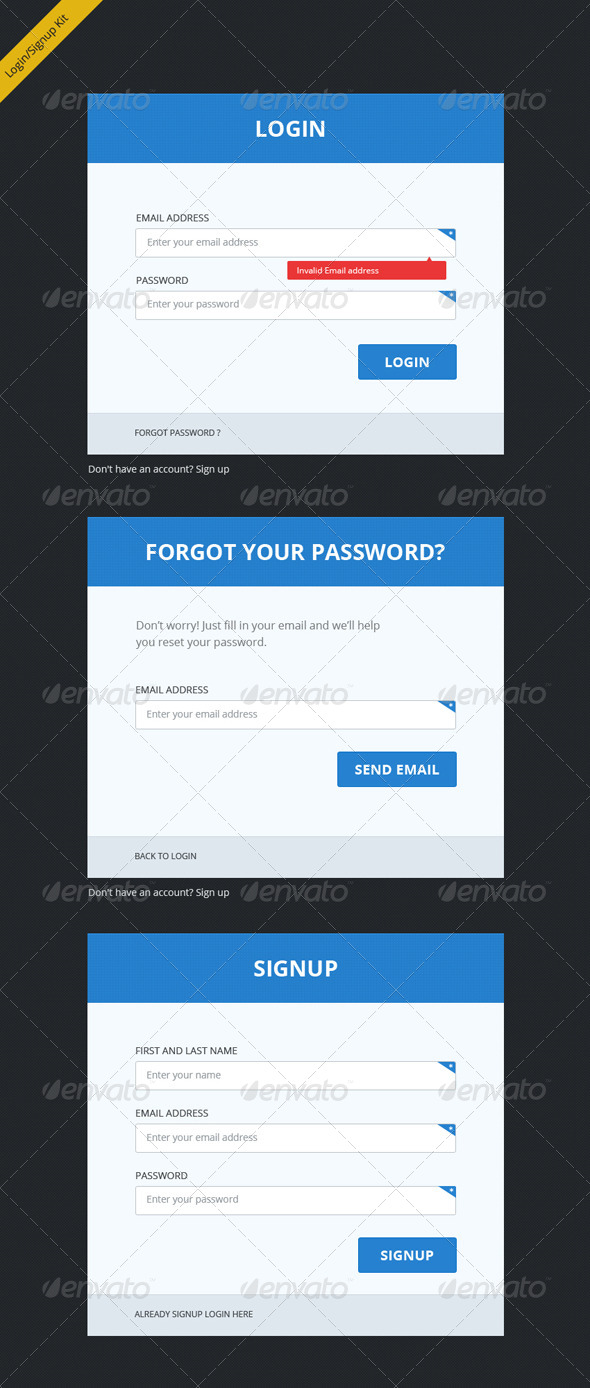 GraphicRiver Clean Clear and Bold Login Signup Forms 4591752 GraphicRiver Clean Clear and Bold Login Signup Forms 4591752