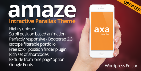 ThemeForest AMAZE Wordpress Interactive Parallax Theme 4571209 ThemeForest AMAZE Wordpress Interactive Parallax Theme 4571209