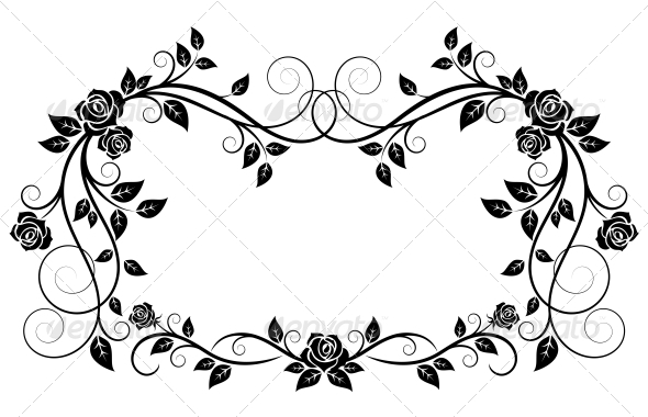 GraphicRiver Ornamental Frame with Rose Flowers 4612440 GraphicRiver Ornamental Frame with Rose Flowers 4612440