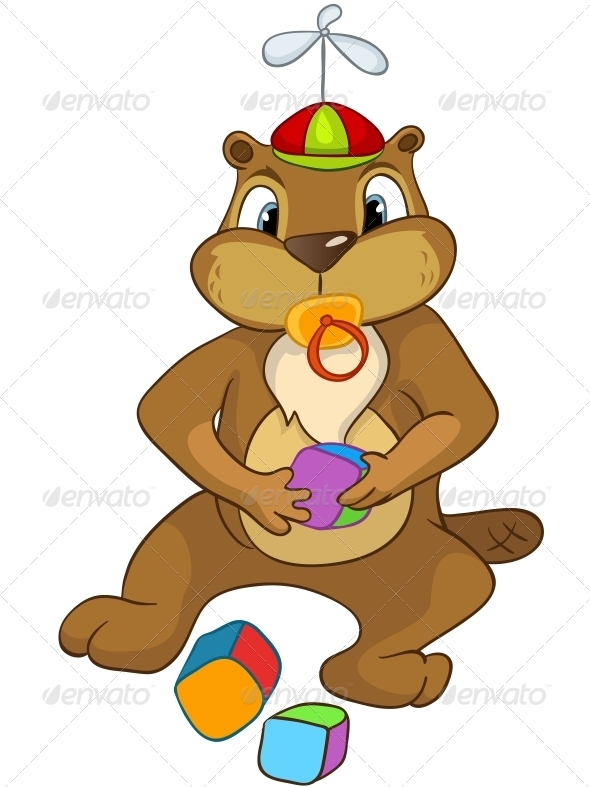 GraphicRiver Cartoon Character Beaver 4612985 GraphicRiver Cartoon Character Beaver 4612985