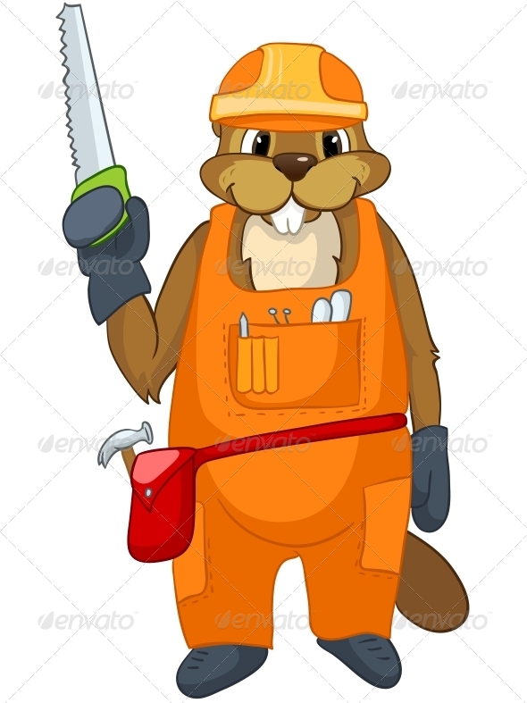 GraphicRiver Cartoon Character Beaver 4613001 GraphicRiver Cartoon Character Beaver 4613001