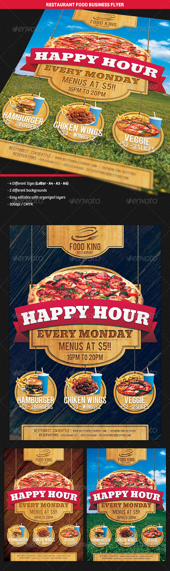 GraphicRiver Restaurant Food Promotion Flyer 4613011 GraphicRiver Restaurant Food Promotion Flyer 4613011