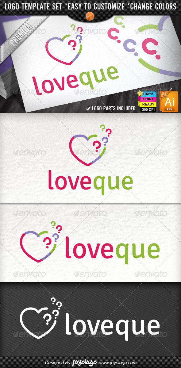 GraphicRiver Abstract Pixel Questions Love Heart Logo Template 4594155 GraphicRiver Abstract Pixel Questions Love Heart Logo Template 4594155