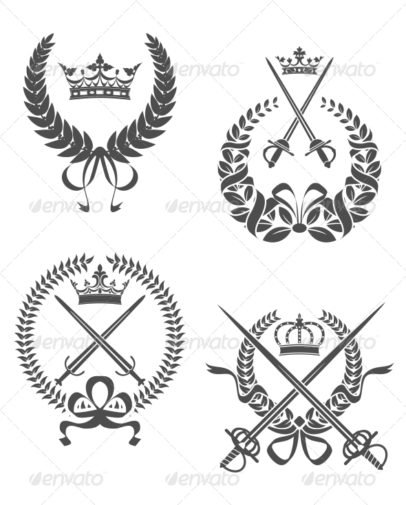 GraphicRiver Retro Laurel Wreathes 4618966 GraphicRiver Retro Laurel Wreathes 4618966