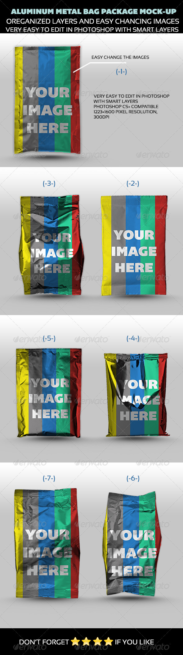 GraphicRiver Aluminum Metal Bag Package Mock-up 4551397 GraphicRiver Aluminum Metal Bag Package Mock-up 4551397