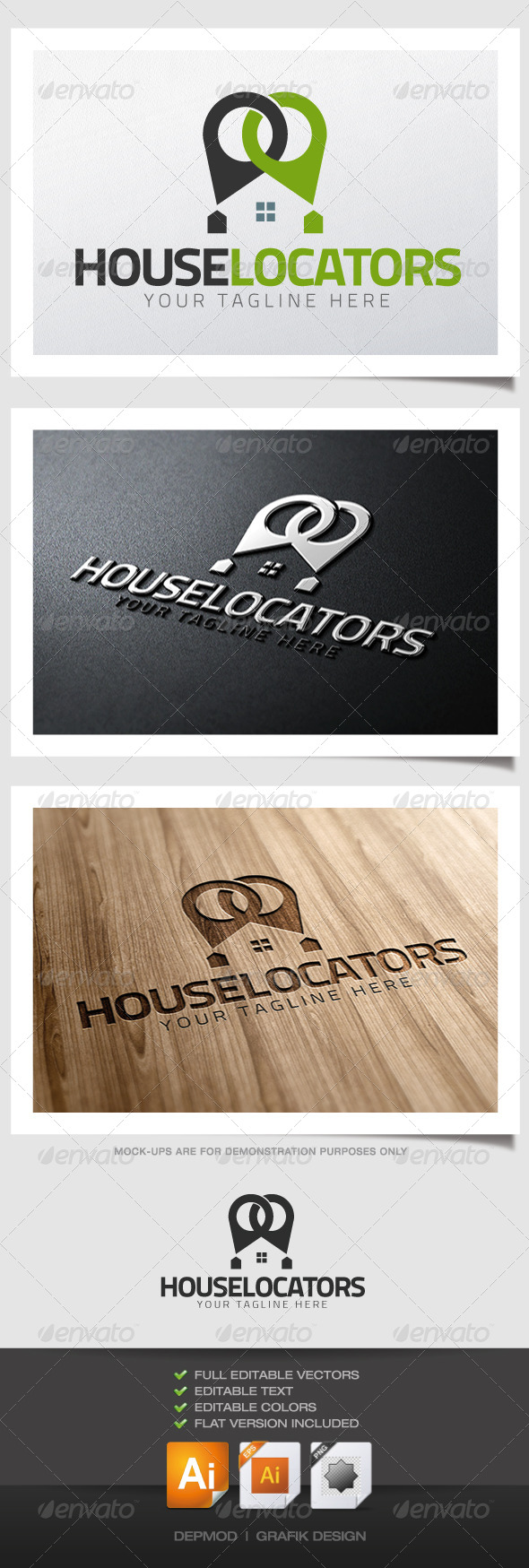 House Locators Logo - Symbols Logo Templates