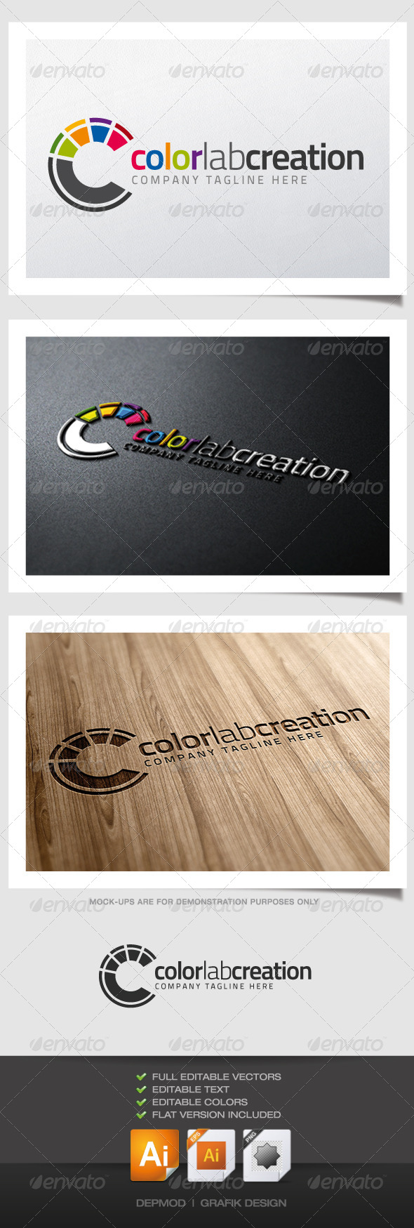Color Lab Creation Logo - Letters Logo Templates