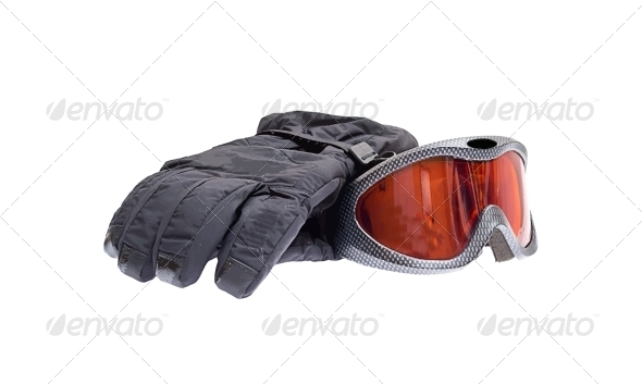 GraphicRiver Ski Snowboard Goggles with Gloves Isolated on White 4623706 GraphicRiver Ski Snowboard Goggles with Gloves Isolated on White 4623706