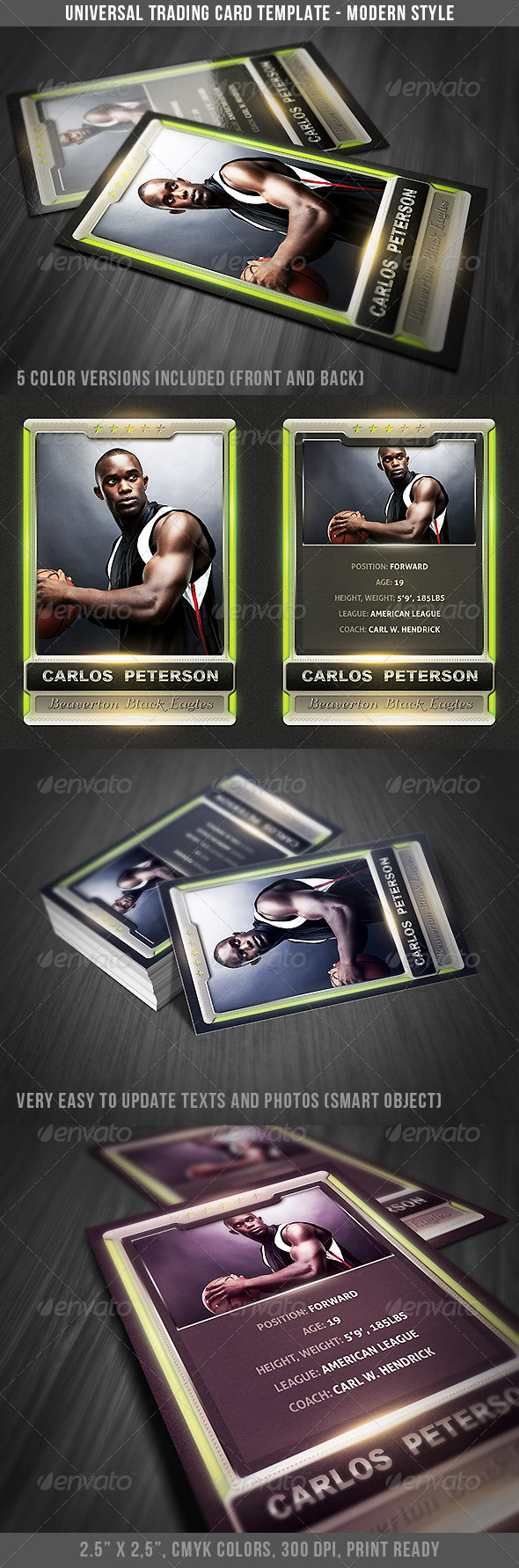 Universal Sport Trading Card 2 - Miscellaneous Print Templates