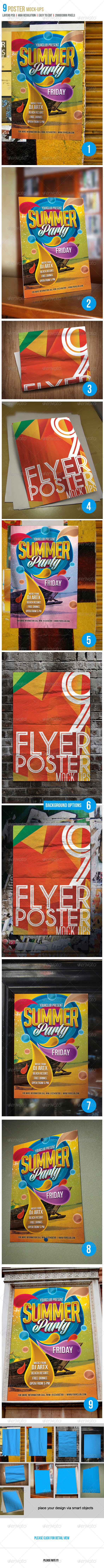 GraphicRiver Poster Mock-Up Set 4629429 GraphicRiver Poster Mock-Up Set 4629429