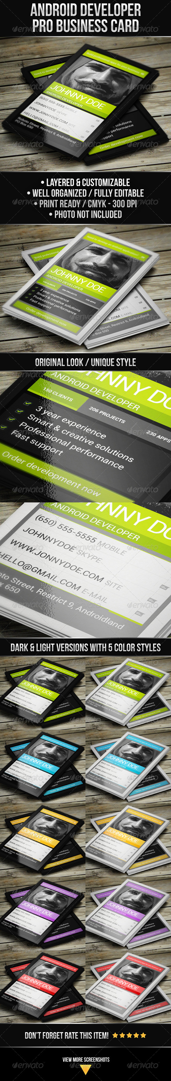 GraphicRiver Android Developer Business Card 4633532 GraphicRiver Android Developer Business Card 4633532