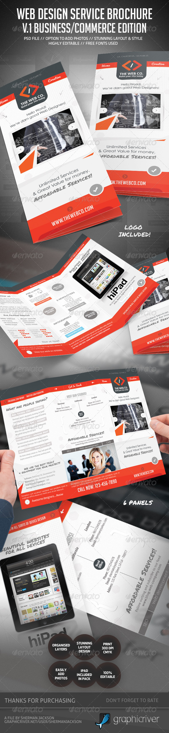 Web Service & Business Brochure V.1 - Corporate Brochures