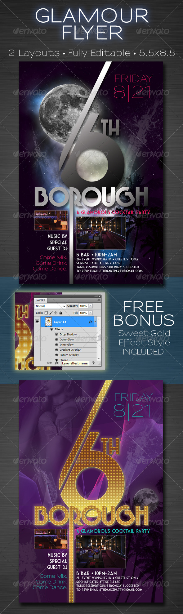 Glamour Flyer - Clubs & Parties Events