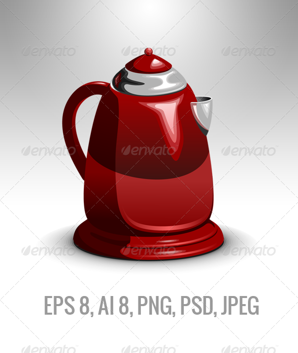 GraphicRiver Electric Teapot 4638491 GraphicRiver Electric Teapot 4638491