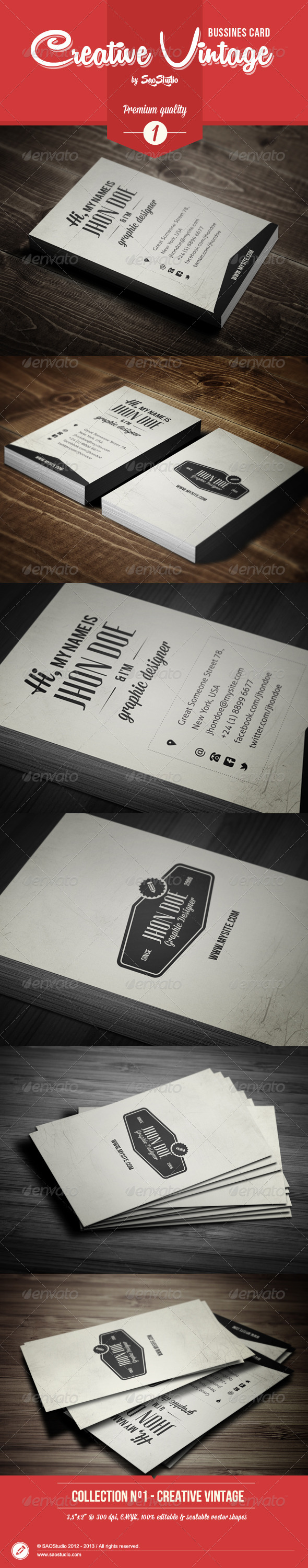 GraphicRiver Premium Creative Vintage Bussines Card 4639838 GraphicRiver Premium Creative Vintage Bussines Card 4639838