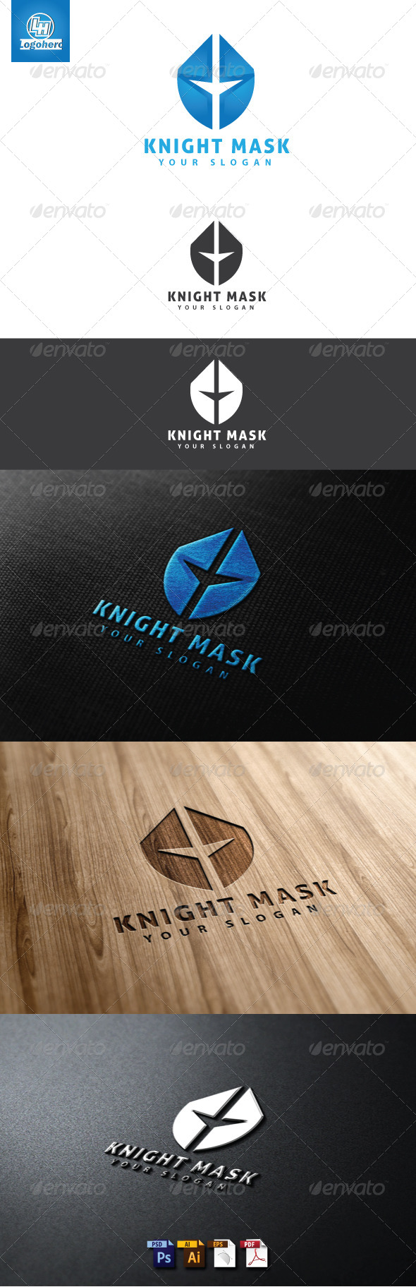 GraphicRiver Knight Mask Logo Template 4641604 GraphicRiver Knight Mask Logo Template 4641604
