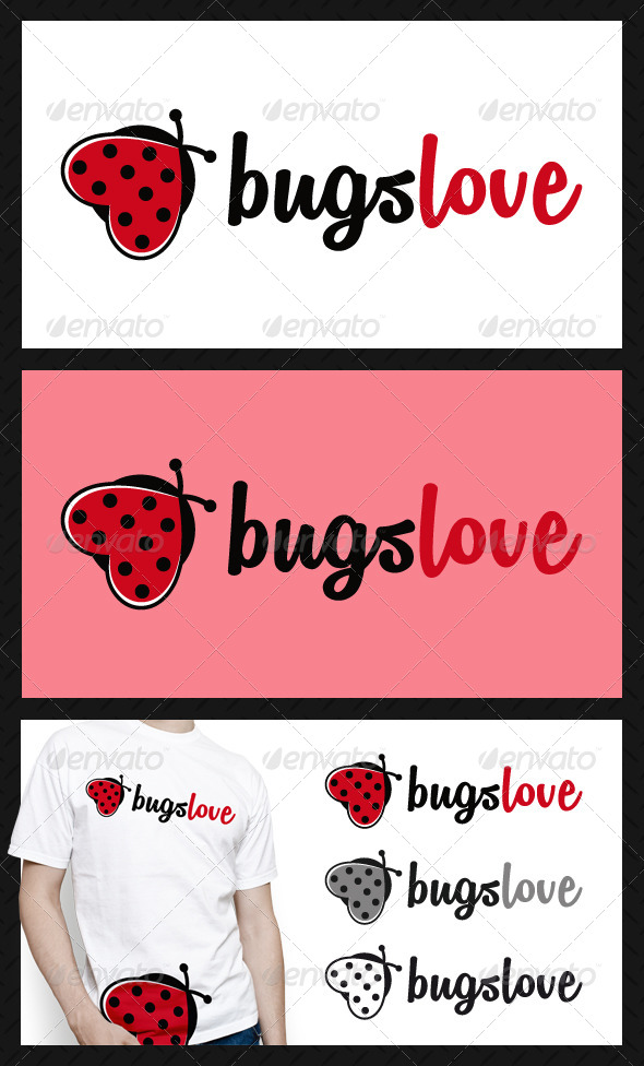 GraphicRiver Bugs Love Logo Template 4643698 GraphicRiver Bugs Love Logo Template 4643698