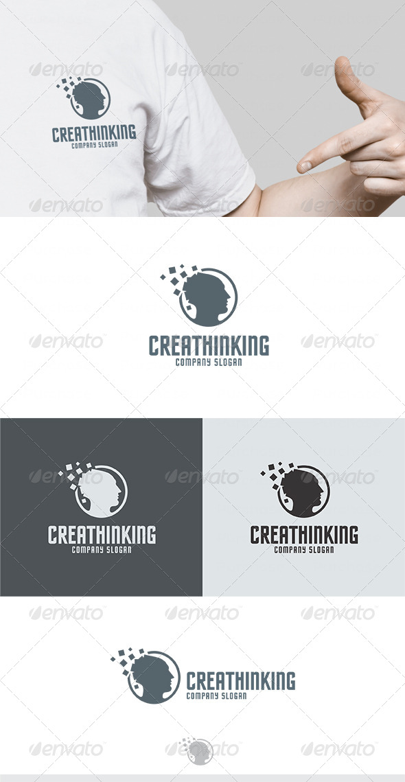 Crea Thinking Logo - Humans Logo Templates