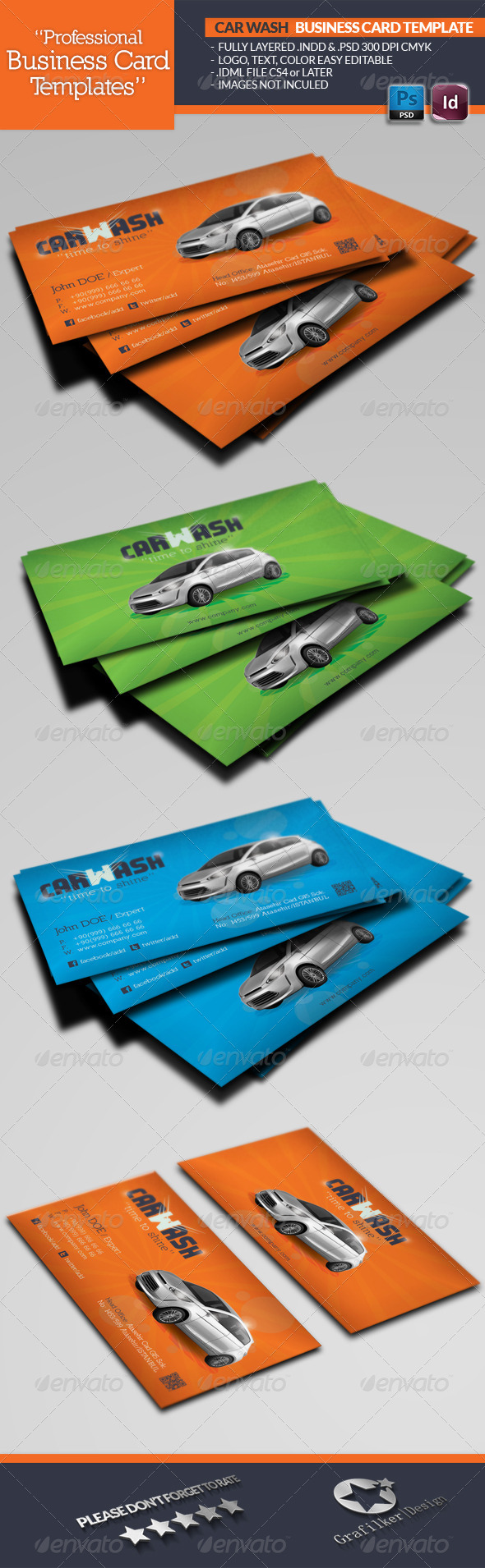 GraphicRiver Car Wash Business Card Template 4644866 GraphicRiver Car Wash Business Card Template 4644866
