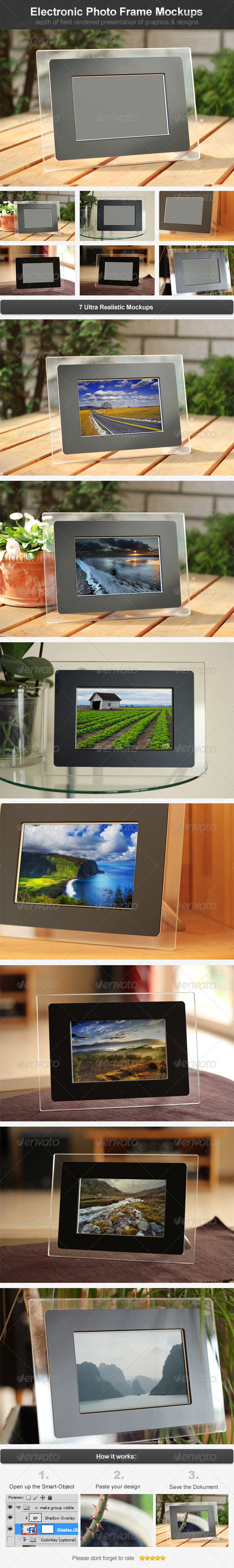 GraphicRiver Electronic Photo Frame Mockups 4645129 GraphicRiver Electronic Photo Frame Mockups 4645129