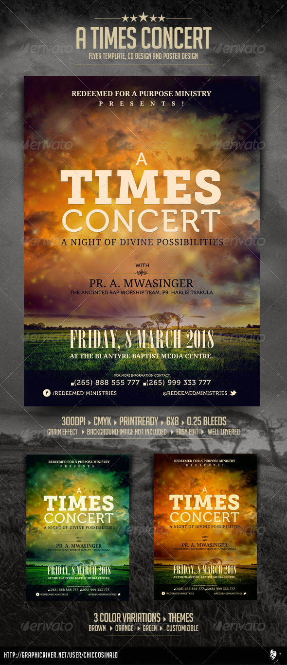 A Times Concert Flyer - Concerts Events