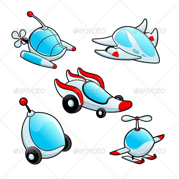 GraphicRiver Funny Spaceships 4651704 GraphicRiver Funny Spaceships 4651704