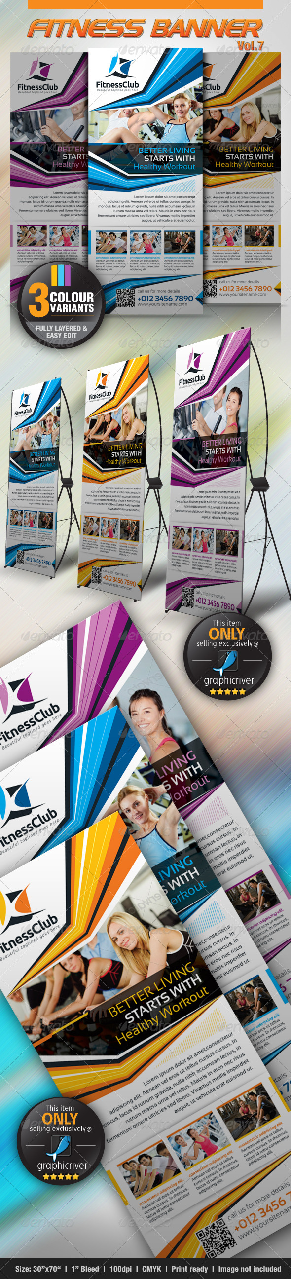 GraphicRiver Fitness Banner Vol.7 4589711 GraphicRiver Fitness Banner Vol.7 4589711
